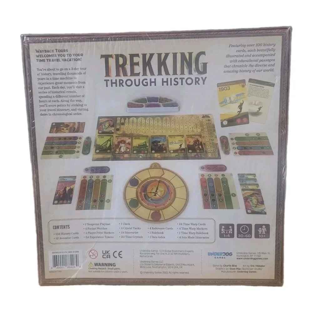 Trekking Through History Strategic Time Travel Board Game - New & Sealed